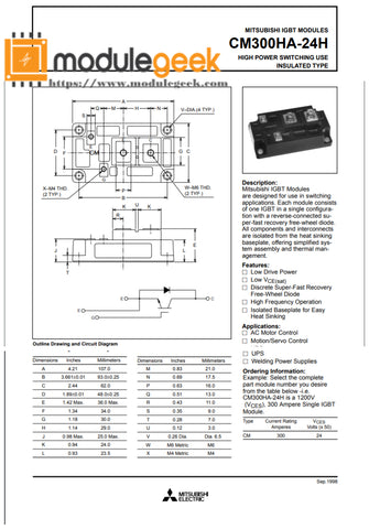 1PCS MITSUBISHI CM300HA-24H POWER SUPPLY MODULE NEW 100% Best price and quality assurance