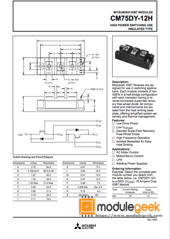1PCS MITSUBISHI CM75DY-12H POWER SUPPLY MODULE NEW 100%  Best price and quality assurance