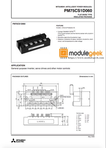 1PCS MITSUBISHI PM75CS1D060 POWER SUPPLY MODULE NEW 100% Best price and quality assurance