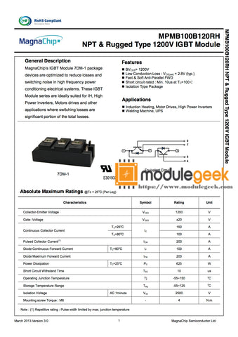 1PCS MAGNACHIP MPMB100B120RH POWER SUPPLY MODULE  NEW 100%  Best price and quality assurance