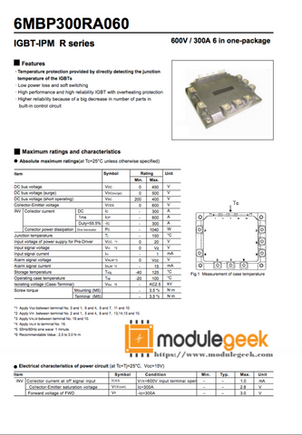 1PCS FUJI 6MBP300RA060 POWER SUPPLY MODULE NEW 100% Best price and quality assurance