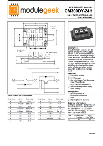 1Pcs Power Supply Module Mitsubishi Cm300Dy-24H New 100% Best Price And Quality Assurance Module