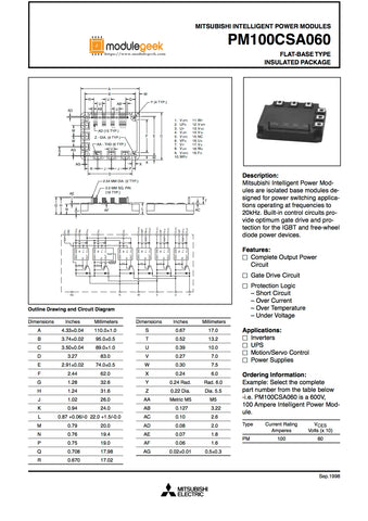 1PCS MITSUBISHI PM100CSA060 POWER SUPPLY MODULE  NEW 100%  Best price and quality assurance