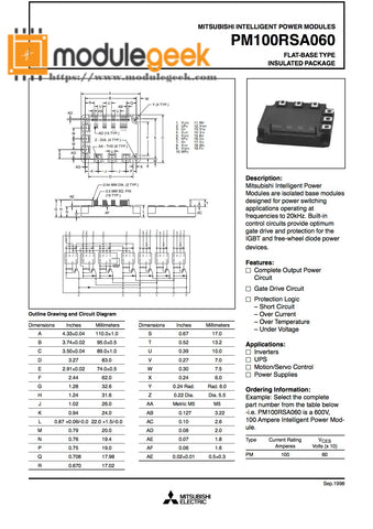 1PCS MITSUBISHI  PM100RSA060 POWER SUPPLY MODULE NEW 100% Best price and quality assurance