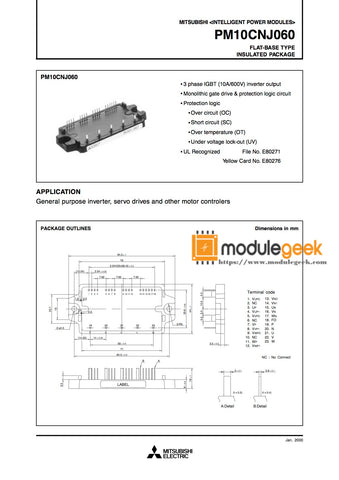 1PCS MITSUBISHI  PM10CNJ060 POWER SUPPLY MODULE NEW 100% Best price and quality assurance