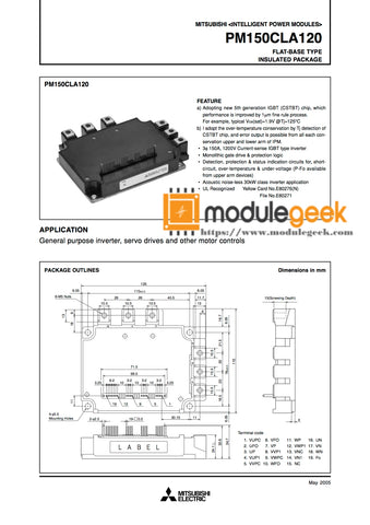 1PCS MITSUBISHI PM150CLA120 POWER SUPPLY MODULE NEW 100%  Best price and quality assurance