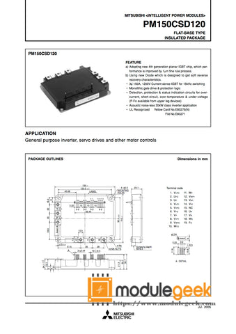 1PCS MITSUBISHI PM150CSD120 POWER SUPPLY MODULE  NEW 100%  Best price and quality assurance