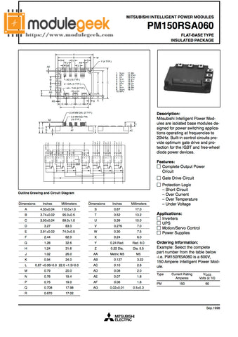 1PCS MITSUBISHI  PM150RSA060 POWER SUPPLY MODULE NEW 100% Best price and quality assurance