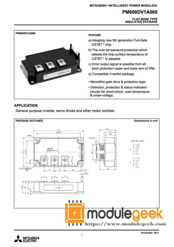 1PCS MITSUBISHI PM600DV1A060 POWER SUPPLY MODULE  NEW 100%  Best price and quality assurance