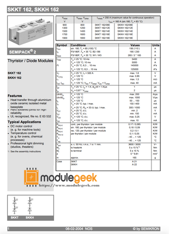 1PCS SEMIKRON SKKH162/16E POWER SUPPLY MODULE NEW 100% Best price and quality assurance
