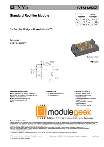 1PCS IXYS VUB72-12NOXT POWER SUPPLY MODULE NEW 100% Best price and quality assurance