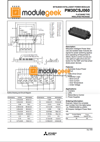 1PCS MITSUBISHI PM30CSJ060 POWER SUPPLY MODULE NEW 100% Best price and quality assurance