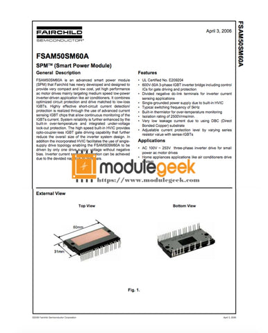 Power Supply Module Fairchild Fsam50Sm60A New 100% Best Price And Quality Assurance Module